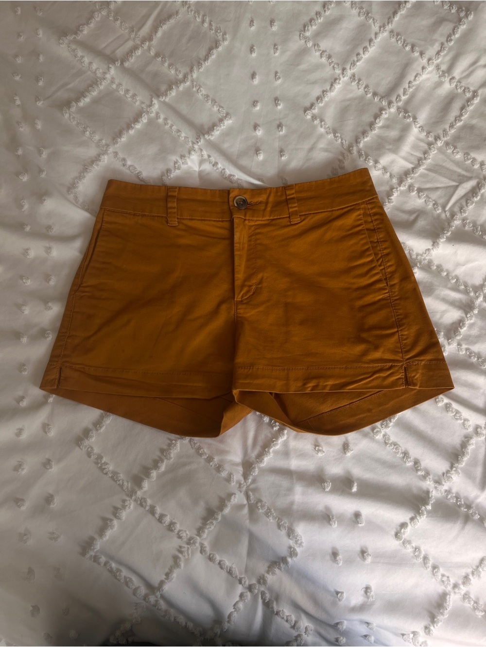 Old Navy Mustard Yellow Chino Shorts Size 0 Fall Autumn